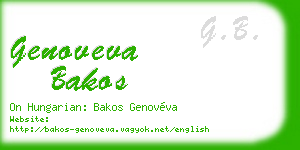 genoveva bakos business card